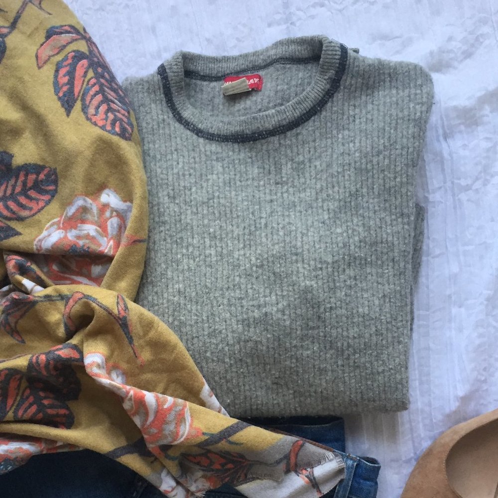 VINTAGE | 90s Unionbay Grey Lambswool Sweater